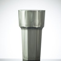 SILVER Coloured Reusable Plastic Hiball Glass 